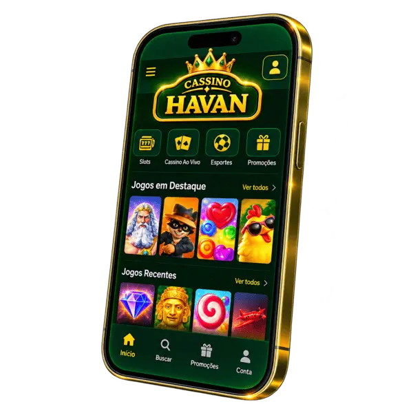 Aplicativo do cassino Havan para celular